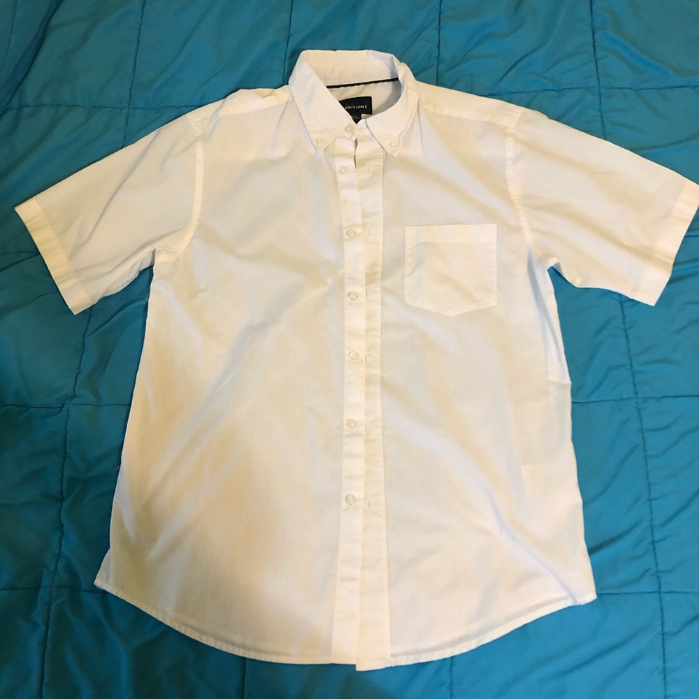 White Basic Editions short sleeved dress shirt S